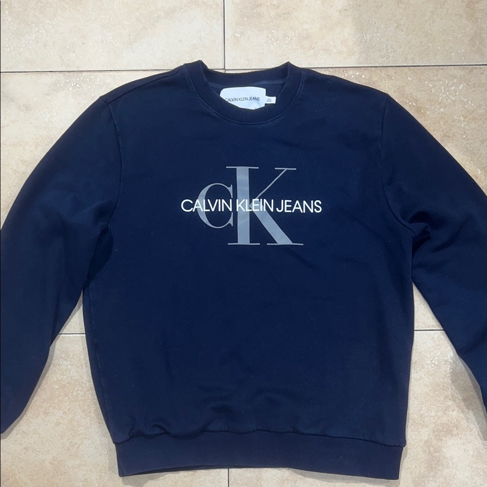 Calvin Klein Jeans Men's Dark Blue Crewneck Sweater